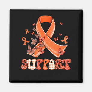 Aimant Équipe de soutien Ruban orange Papillon Sclérose e