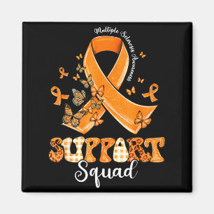 Aimant Équipe de soutien Ruban orange Papillon Sensibilis