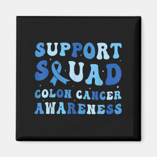 Aimant Équipe de soutien Sensibilisation au cancer colore