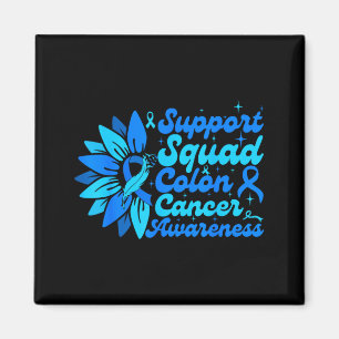 Aimant Équipe de soutien tournesol colon bleu cancer