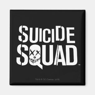 Aimant Équipe de suicide   Logo blanc