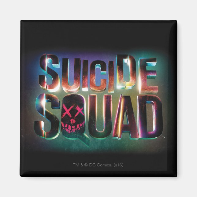 Aimant Équipe de suicide | Logo couleur brillant (Devant)