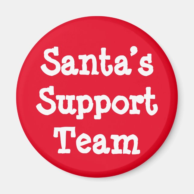 Aimant Équipe de support père Noël (Devant)