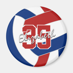 Aimant équipe de volley-ball bleu rouge cadeaux de moins 