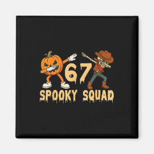 Aimant Équipe effrayante Citrouille 67 Halloween Meme 6 7