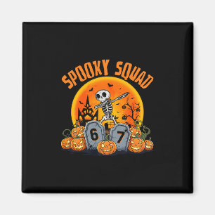 Aimant Équipe effrayante drôle 67 squelette Halloween 67