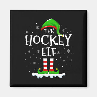 Aimant Équipe elf de hockey féminine Noël famille groupe