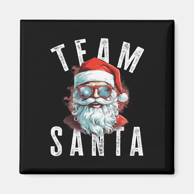 Aimant Équipe Père Noël Noël Funny Noël Noël Noël Père No (Devant)