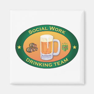 Aimant Équipe potable de travail social