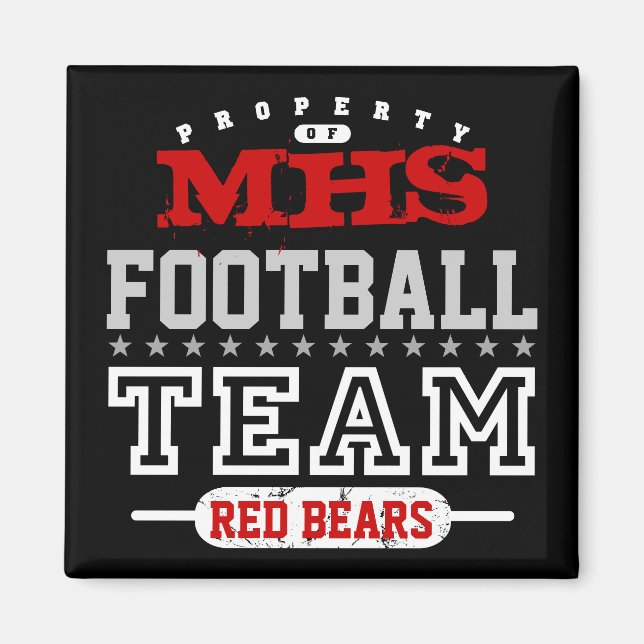 Aimant Équipe sportive scolaire (Devant)