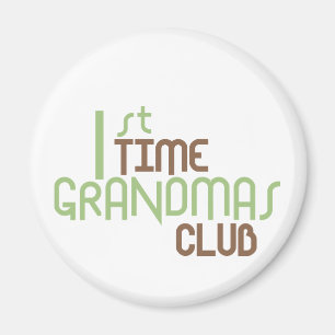Aimant ęr Club de grand-mamans de temps (vert)