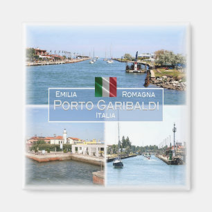 Aimant ERM004 PORTO GARIBALDI, Vue mer, Italie, Réfrigéra