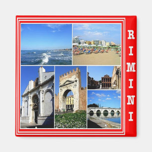 Aimant ERM024 RIMINI, Italie, Mosaïque, Frigo