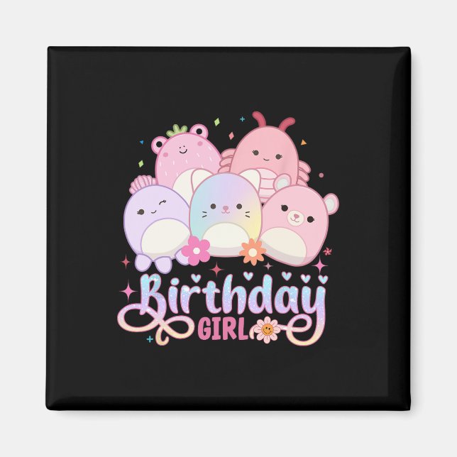 Aimant Escouade de cris de filles d'anniversaire Mallow G (Devant)