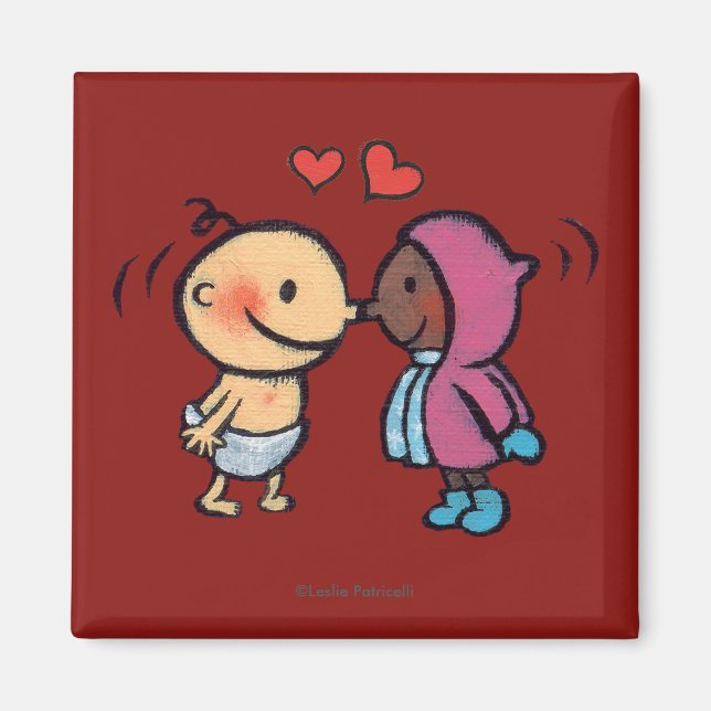 Aimant Eskimo Amical Nez Baisers Enfants (Devant)