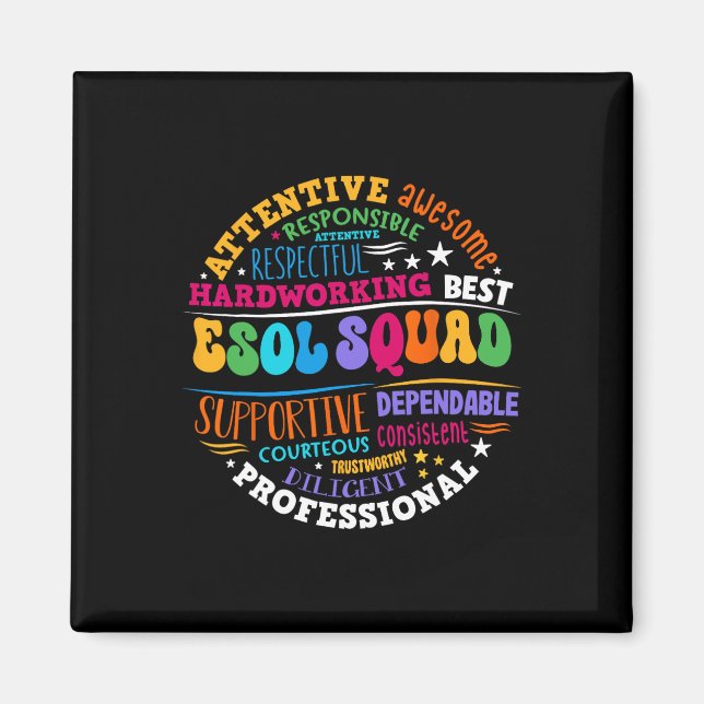 Aimant Esol Squad Teachers And Students Team Back To Scho (Devant)