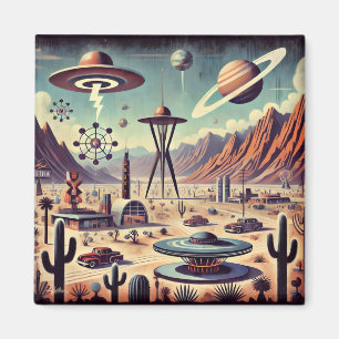 Aimant Espace âge Alien Désert Invasion Imaginaire Art