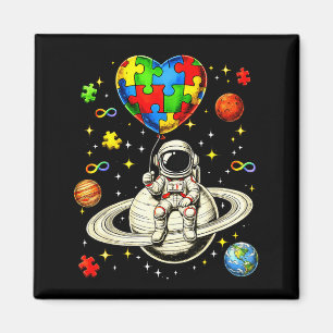 Aimant Espace de sensibilisation à l'autisme astronaute p