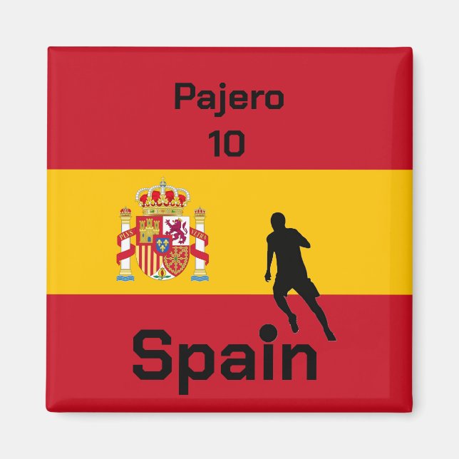 Aimant Espagnol Football, personnalisable (Devant)