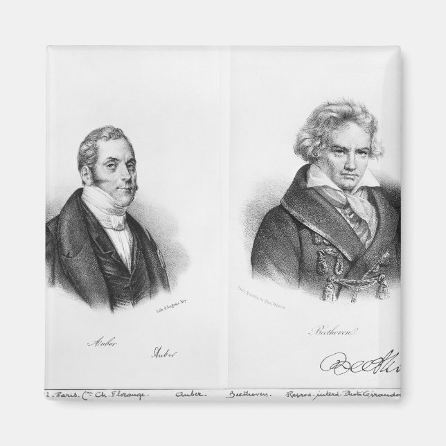 Aimant Esprit Auber et Ludwig van Beethoven (Devant)