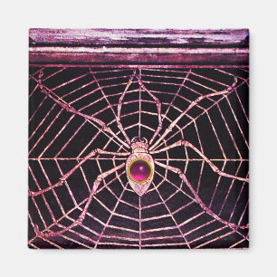 Aimant ESPRIT ET WEB rose Fuchsia Amethyst Noir