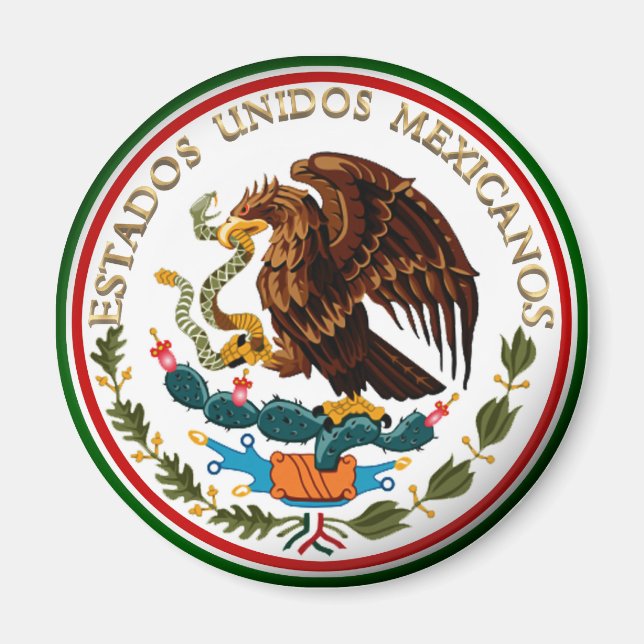 Aimant Estados Unidos Mexicanos (Aigle du drapeau mexicai (Devant)