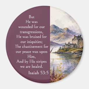 Aimant Esthétique des Highlands d'Écosse, Isaïe 53:5 Bibl