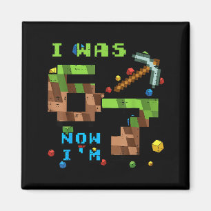 Aimant Étais 6 7 pixel gamer 7e anniversaire 67 garçons e