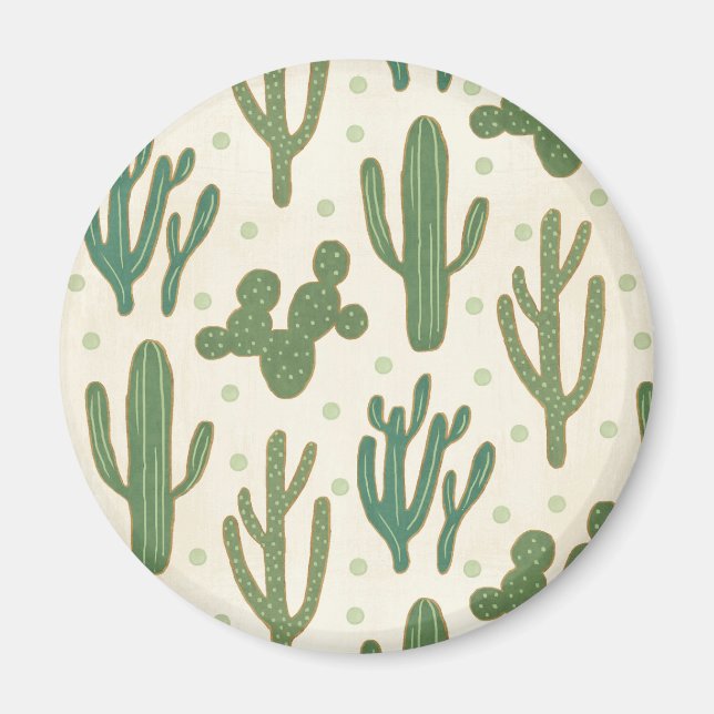 Aimant Étape Geo Sud-Ouest | Motif de Cactus du désert (Devant)