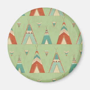 Aimant Étape Geo Sud-Ouest   Motif Teepee vert