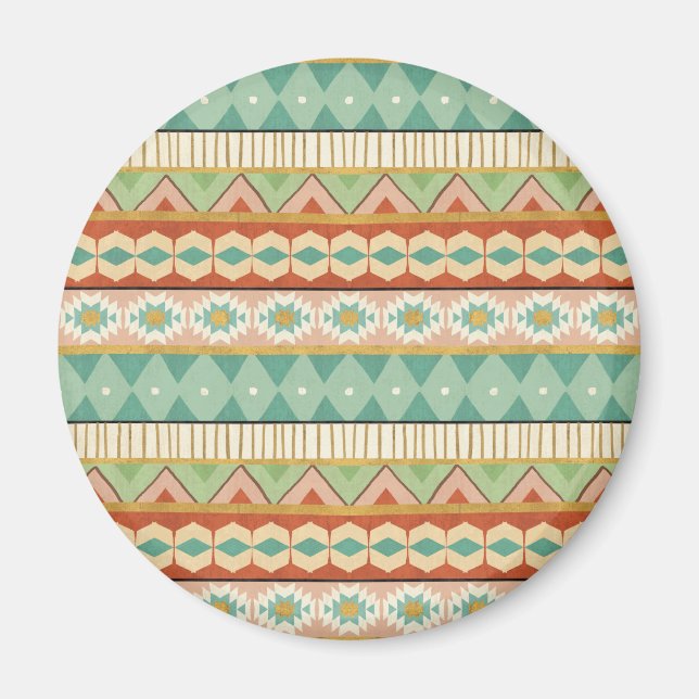 Aimant Étape Geo Sud-Ouest | Motif tribal aquarelle (Devant)