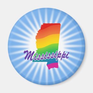 Aimant Etat arc-en-ciel du Mississippi