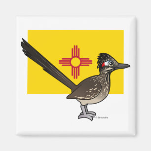 Aimant État Birdorable du Nouveau Mexique : Roadrunner