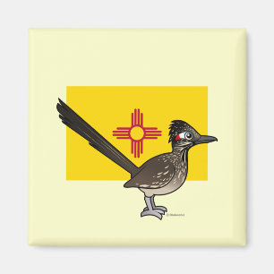 Aimant État Birdorable du Nouveau Mexique : Roadrunner