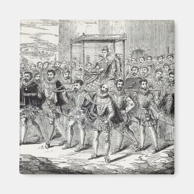 Aimant État d'avancement de la reine Elizabeth (Devant)