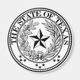 Aimant État de blanc d'aimant du Texas