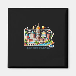 Aimant État de Pennsylvanie en Sticker américain