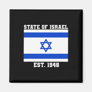 Aimant État D'Israël Drapeau Est. 1948 Jour de l'indépend