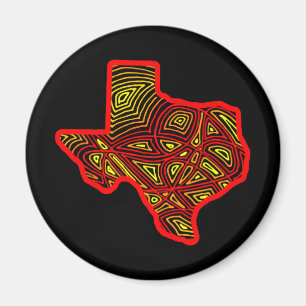 Aimant État Scribbleprint du Texas