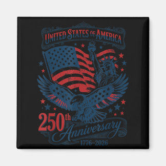 Aimant États-Unis D'Amérique 250e Anniversaire Heureux