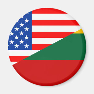 Aimant etats-unis lituanie demi drapeau usa coun