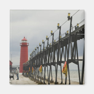 Aimant États-Unis, Michigan, Lake Michigan Shore, Grand H