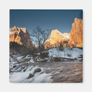 Aimant États-Unis, Utah, parc national de Zion. Lever de