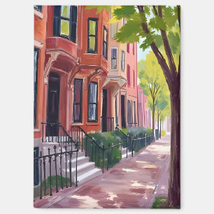 Aimant Été à Boston Brownstones du Massachusetts