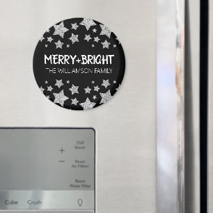Aimant Étincelle étoile Joyeux Noël brillant noir