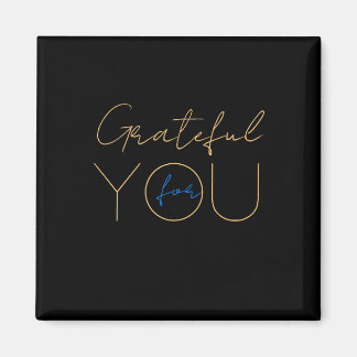 Aimant 💖 étiquette cadeau "Grateful for You" | Noir mode