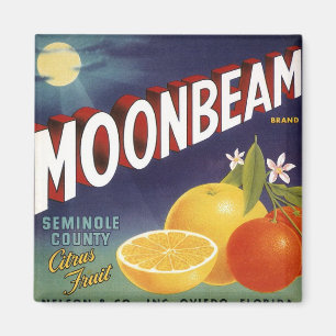 Aimant Étiquette de caisse d'agrume de Moonbeam