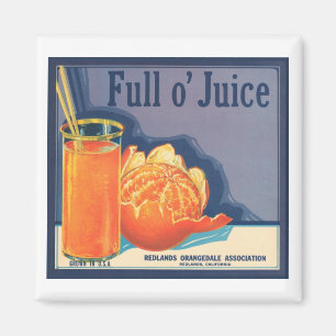 Aimant Étiquette de caisse Vintage de jus de fruits comp