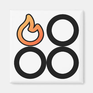 Aimant Étiquette de commande du brûleur gauche