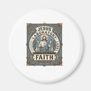 Aimant étiquette de laboratoire Jésus Foi étiquette de la